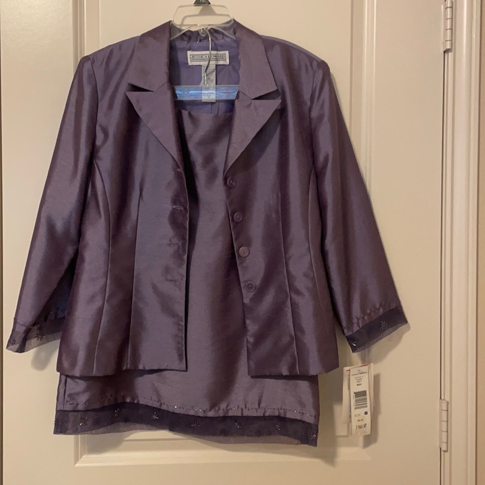 Jessica Howard 2-piece purple suit